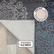 World Rug Gallery Modern Floral Swirl Design Non-Slip Runner Rug 2' x 7' Gray 508GRAY2X7 - alternate 5